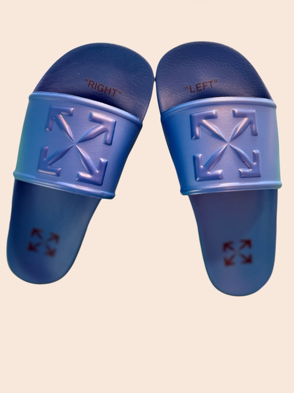 Off-White Blue Slide Sandals. Brand New!!